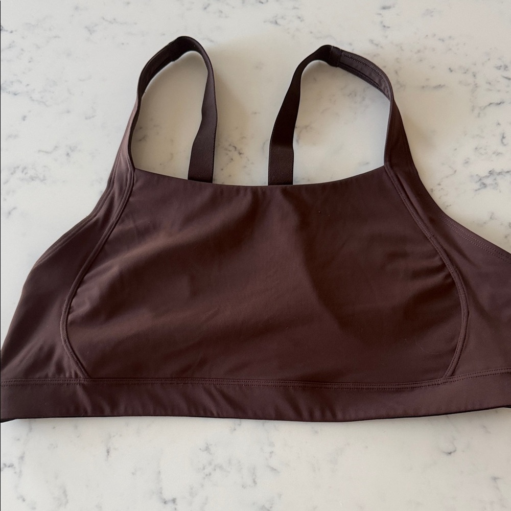 Old Navy PowerSoft Sports Bra Chocolate Brown XXL Go-Dry Medium Support
